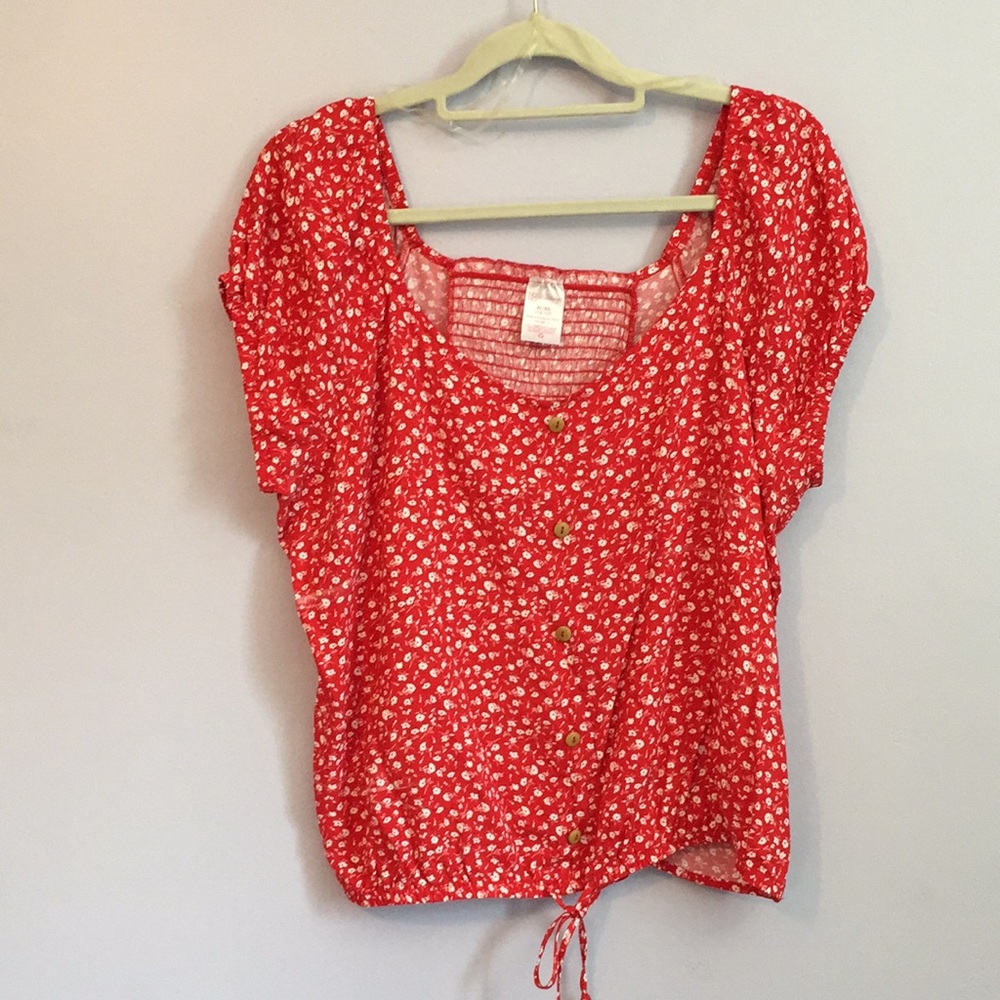 Nobo Red flowered shirt Sz xl